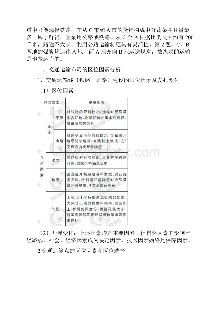 交通运输方式和布局 交通运输布局变化的影响必修.docx_第3页