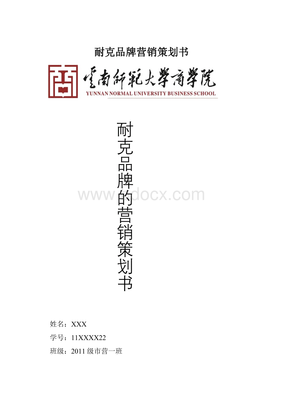 耐克品牌营销策划书.docx