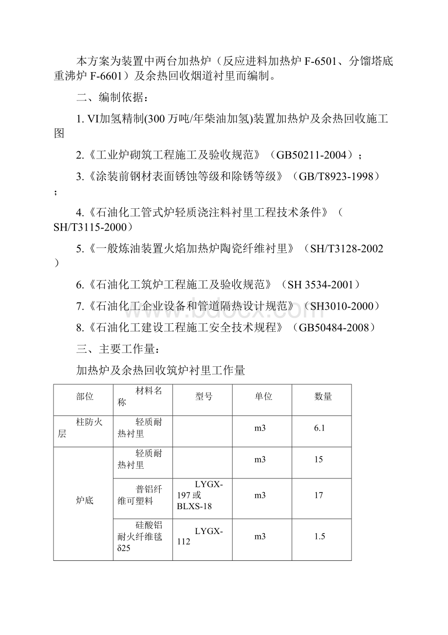 六加氢筑炉衬里技术措施.docx_第2页