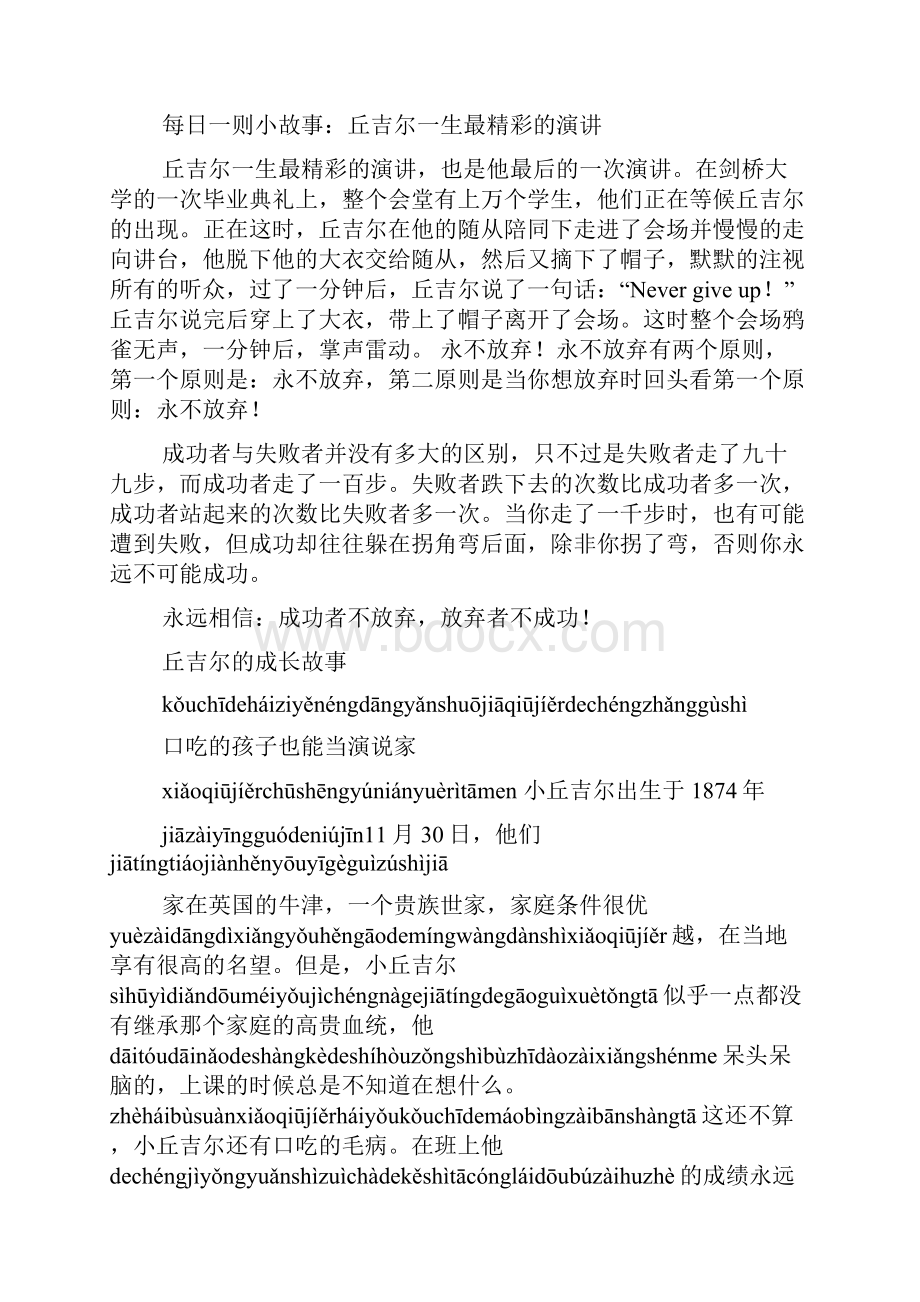 丘吉尔演讲的故事精选.docx_第3页