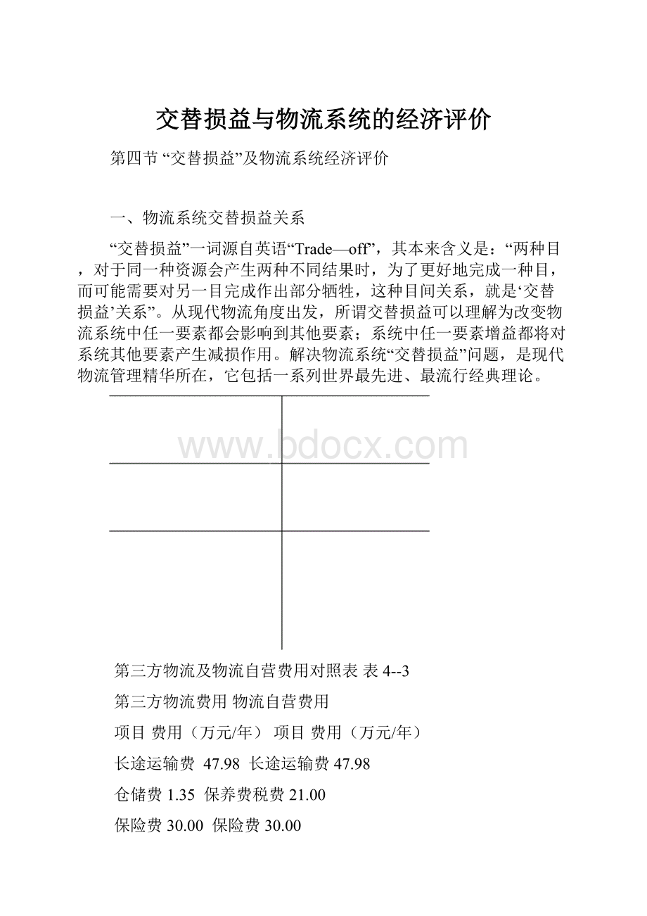 交替损益与物流系统的经济评价.docx_第1页