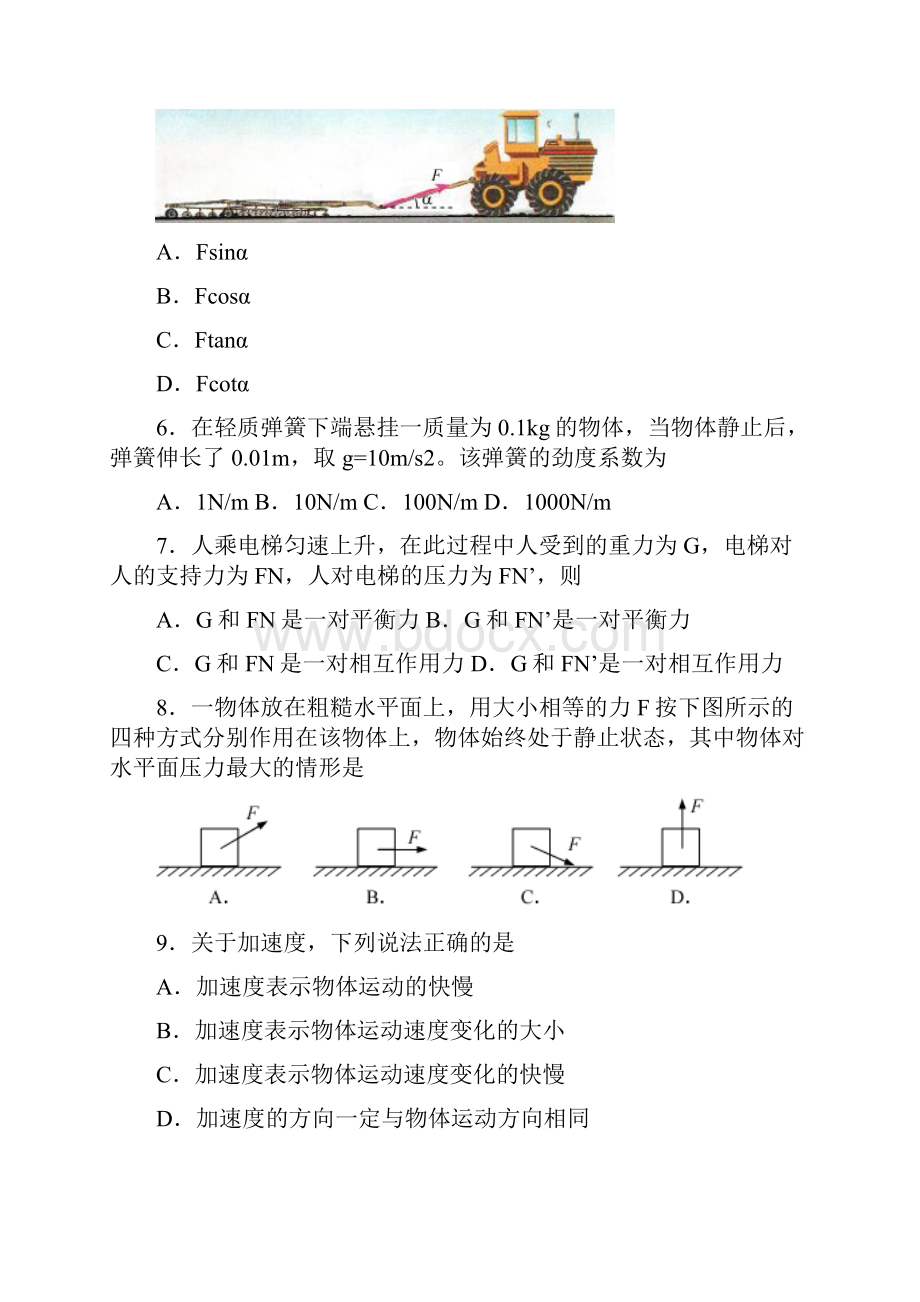 江苏省普通高中学业水平测试物理真题.docx_第3页