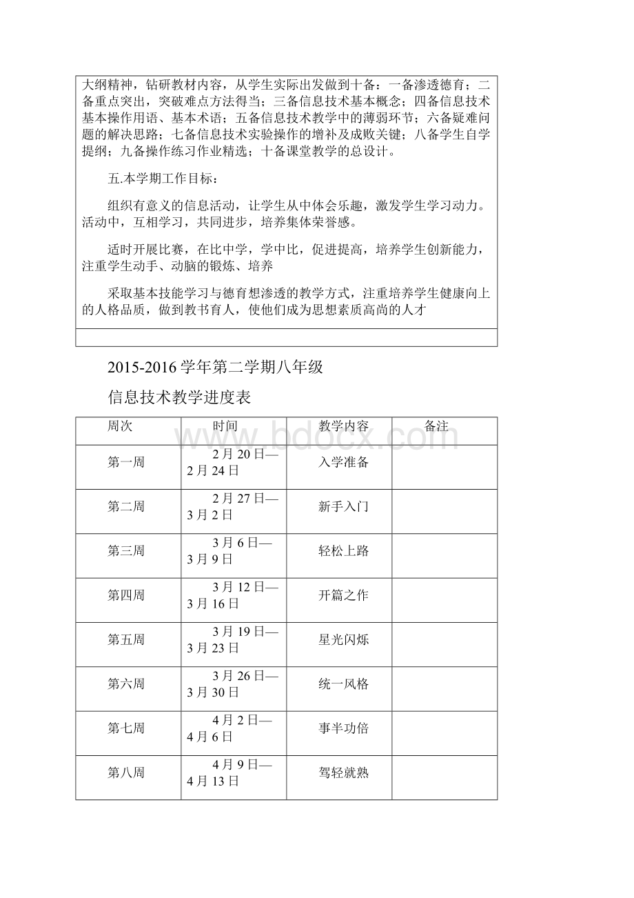 八年级下册信息技术教案清华版.docx_第2页