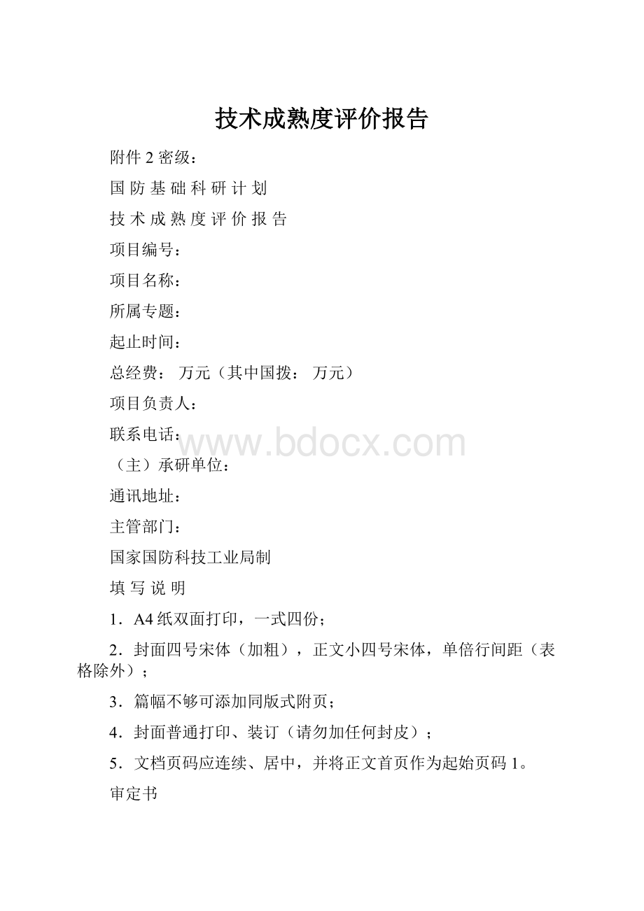 技术成熟度评价报告.docx_第1页