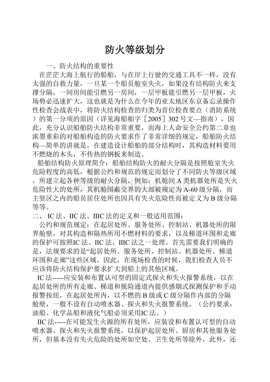 防火等级划分.docx