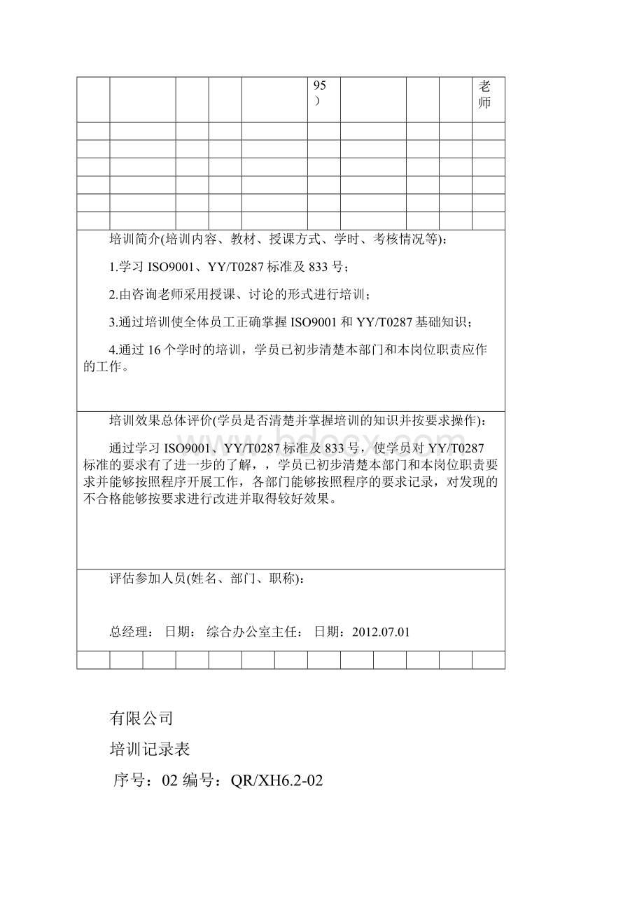 医疗器械培训记录文本15个.docx_第2页