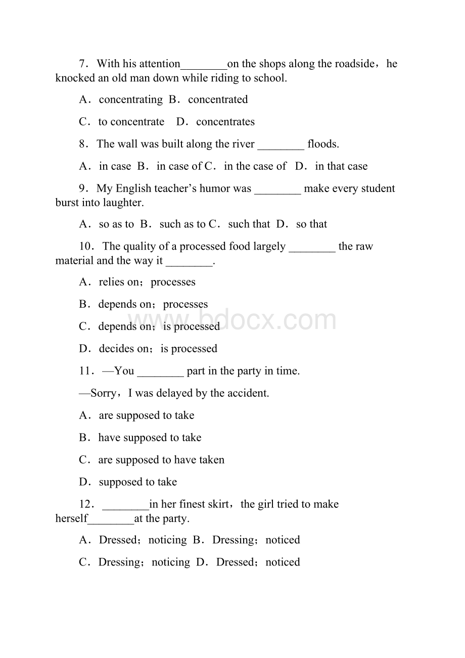 学年最新人教版高中英语必修五Unit4单元检测题及答案精编试题.docx_第2页