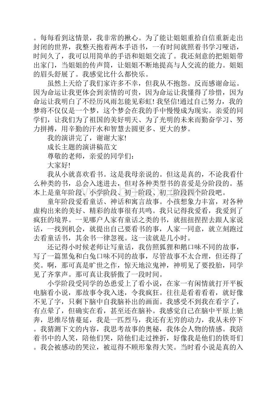 成长主题的演讲稿范文.docx_第2页