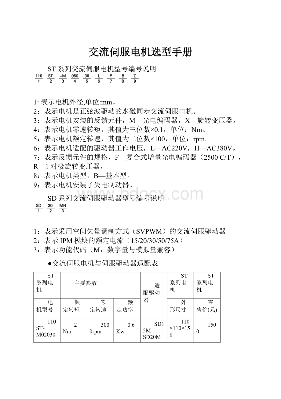 交流伺服电机选型手册.docx_第1页