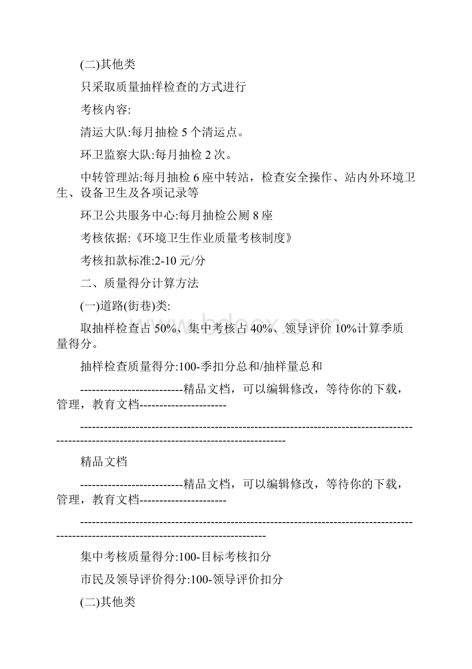 环卫环境卫生作业质量考核制度.docx_第3页