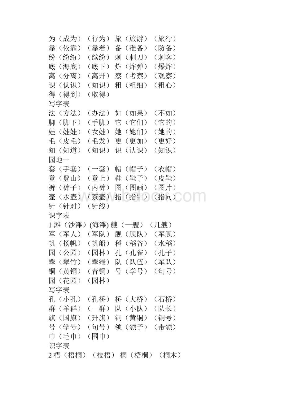 部编版二年级上册语文生字组词.docx_第2页