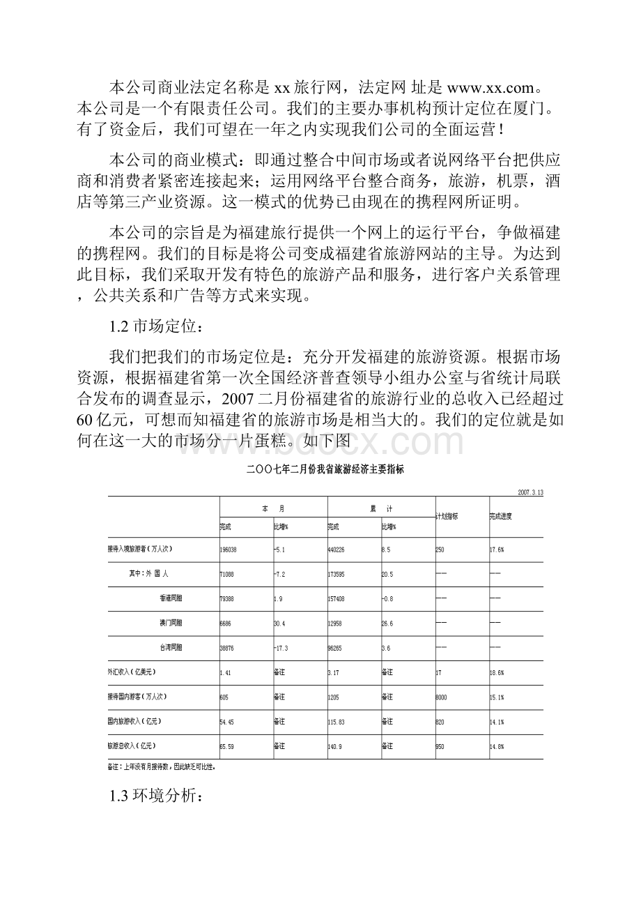 新版XX旅游网站电子商务市场营销推广项目商业计划书.docx_第3页