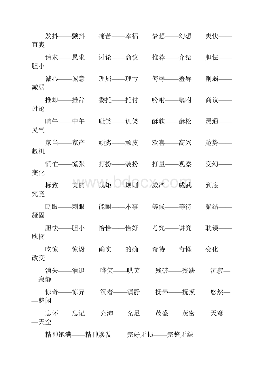 五年级下册语文近义词和反义词汇总+习题.docx_第2页