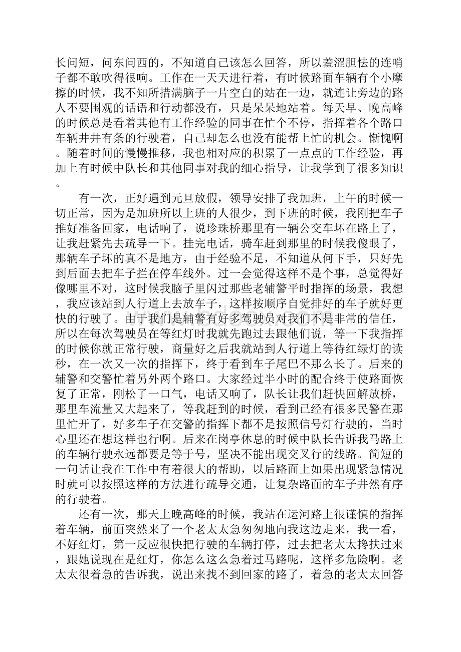 辅警工作心得体会.docx_第3页