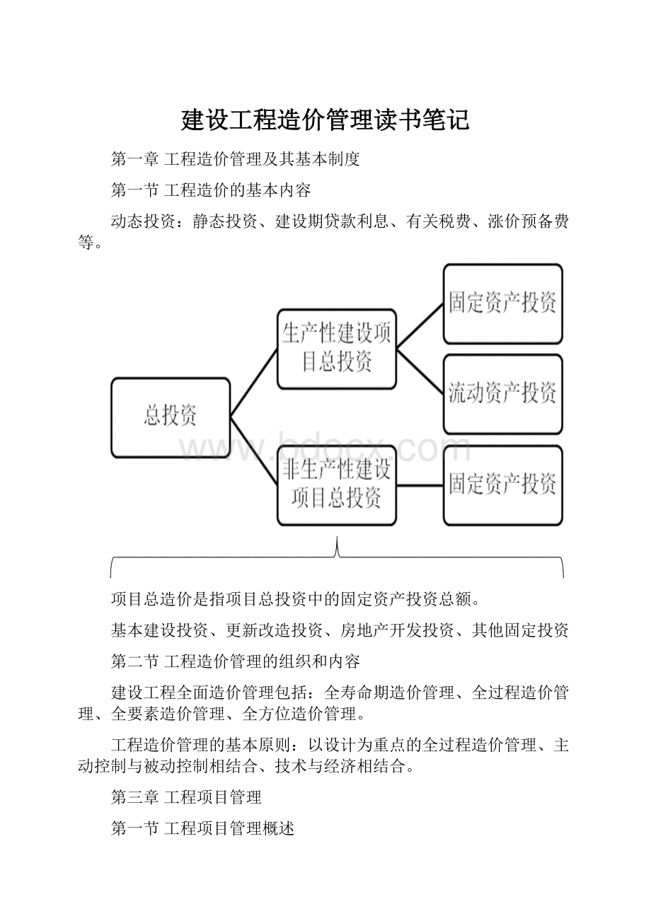 建设工程造价管理读书笔记.docx