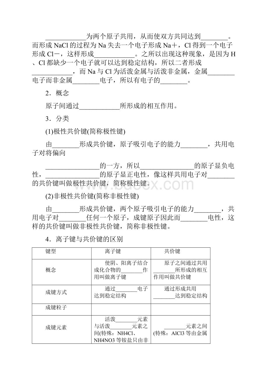 高中化学苏教版必修2课时作业22共价键分子间作用力.docx_第2页