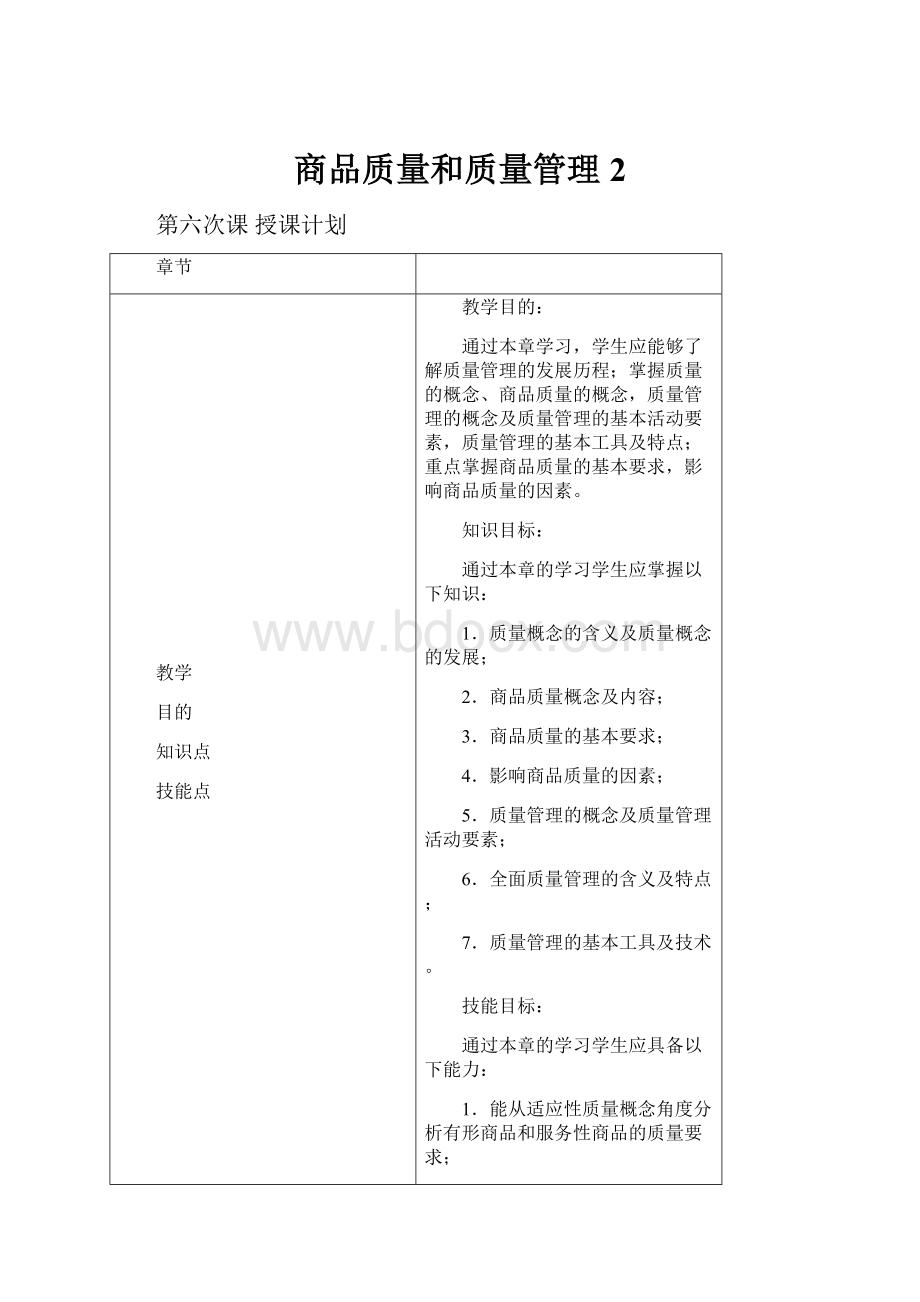 商品质量和质量管理2.docx