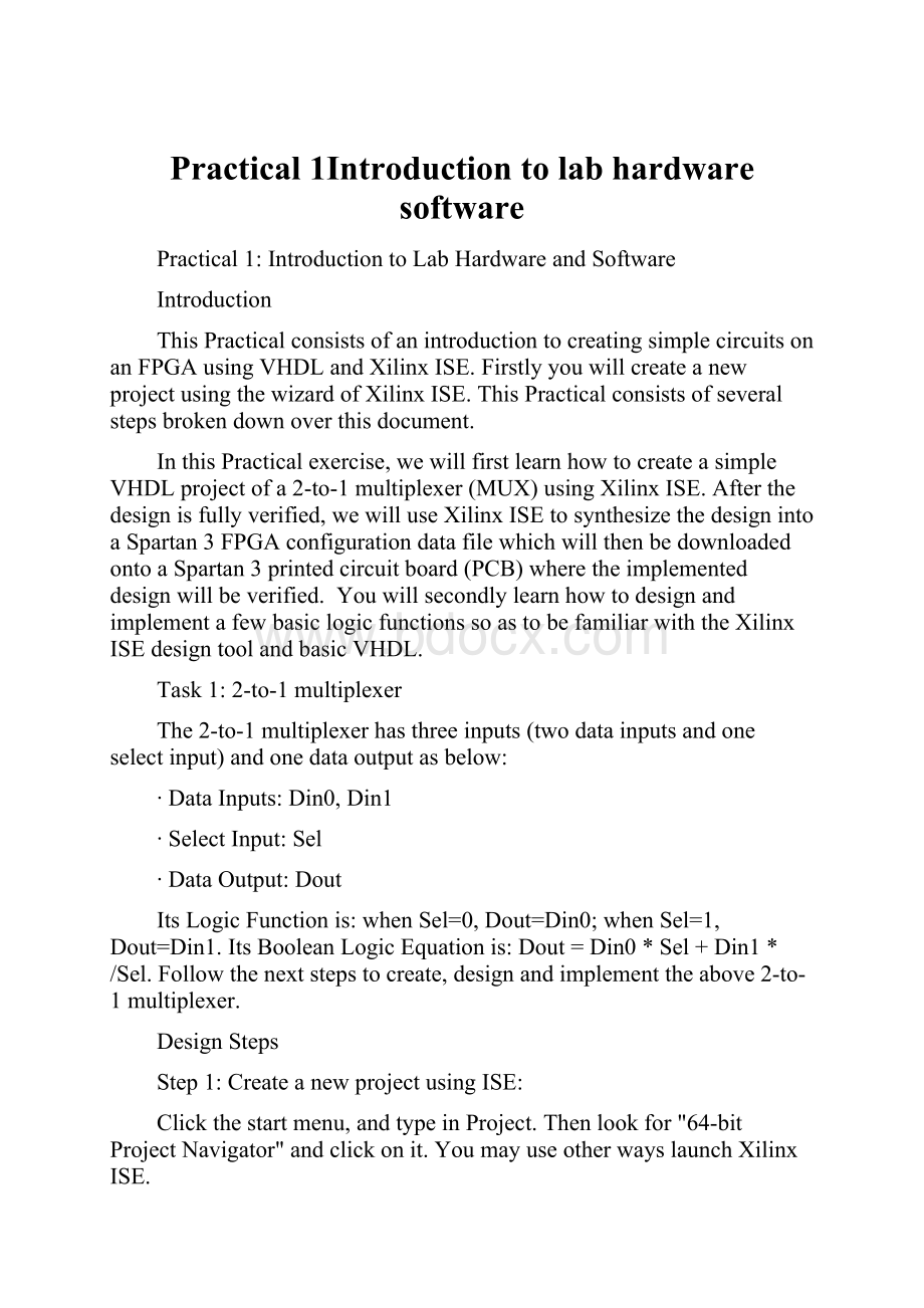 Practical 1Introduction to lab hardwaresoftware.docx