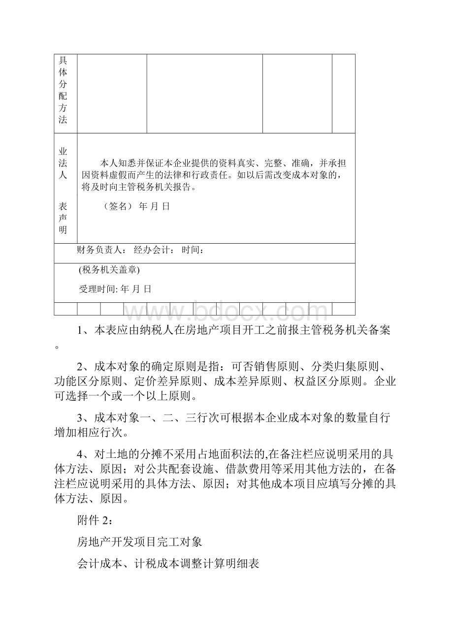 房地产开发项目企业所得税相关报表及填表说明.docx_第3页