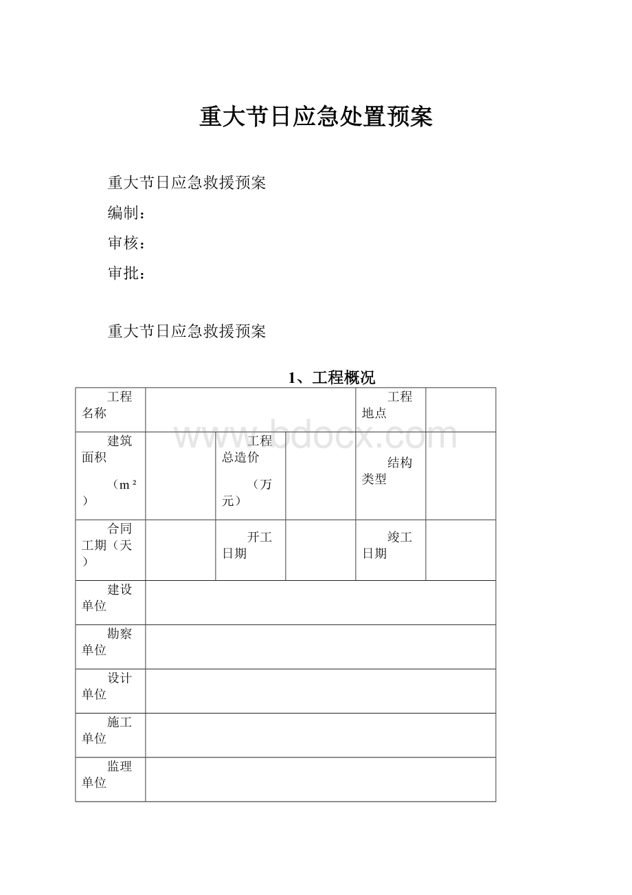 重大节日应急处置预案.docx_第1页