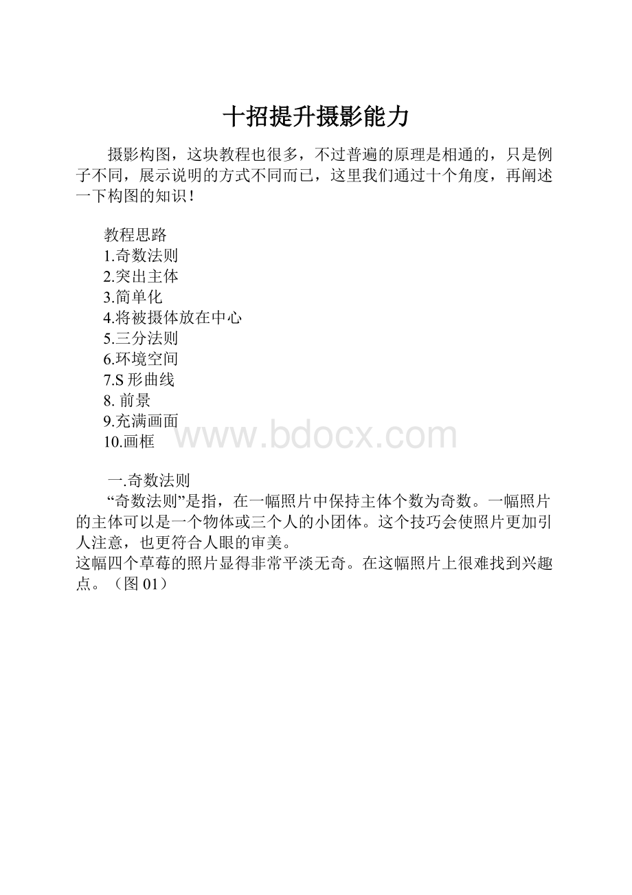 十招提升摄影能力.docx_第1页