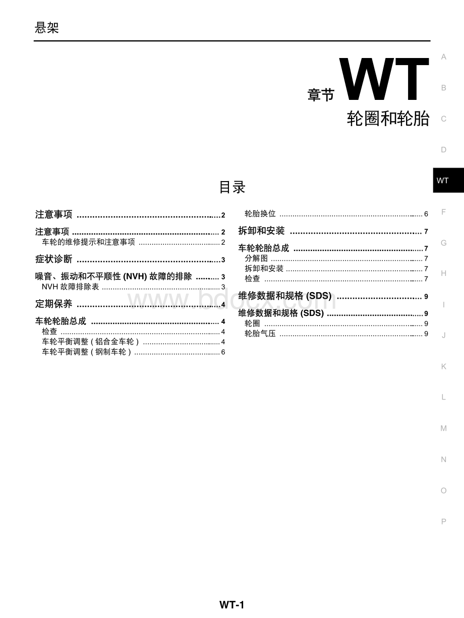 2012东风日产轩逸维修手册_WT.pdf_第1页