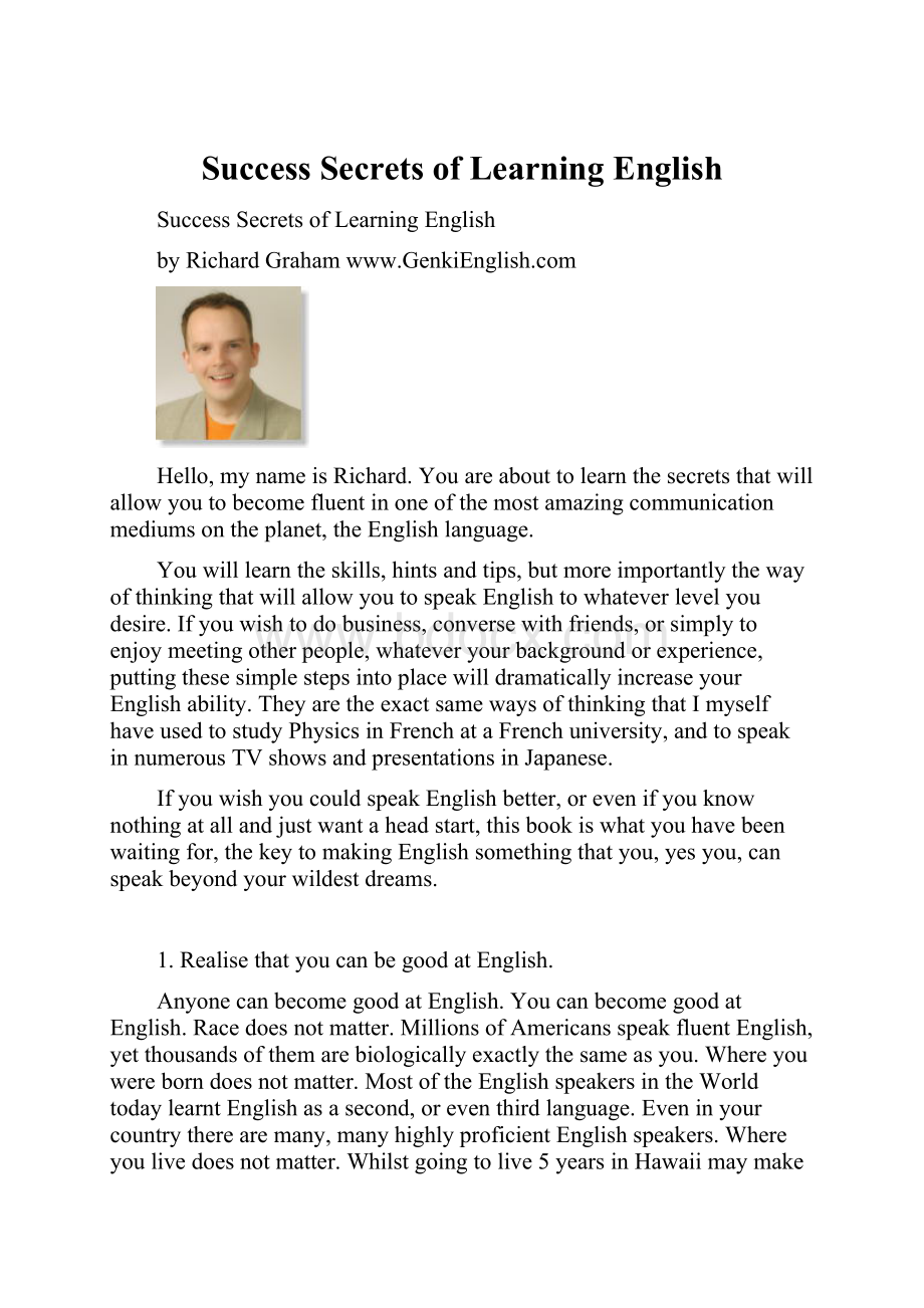 Success Secrets of Learning English.docx_第1页