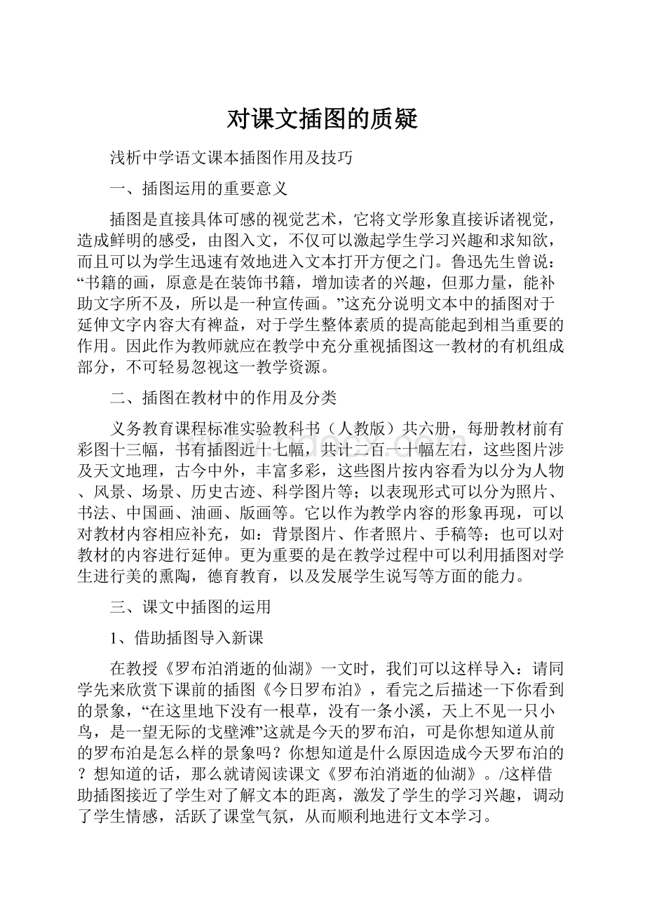 对课文插图的质疑.docx_第1页