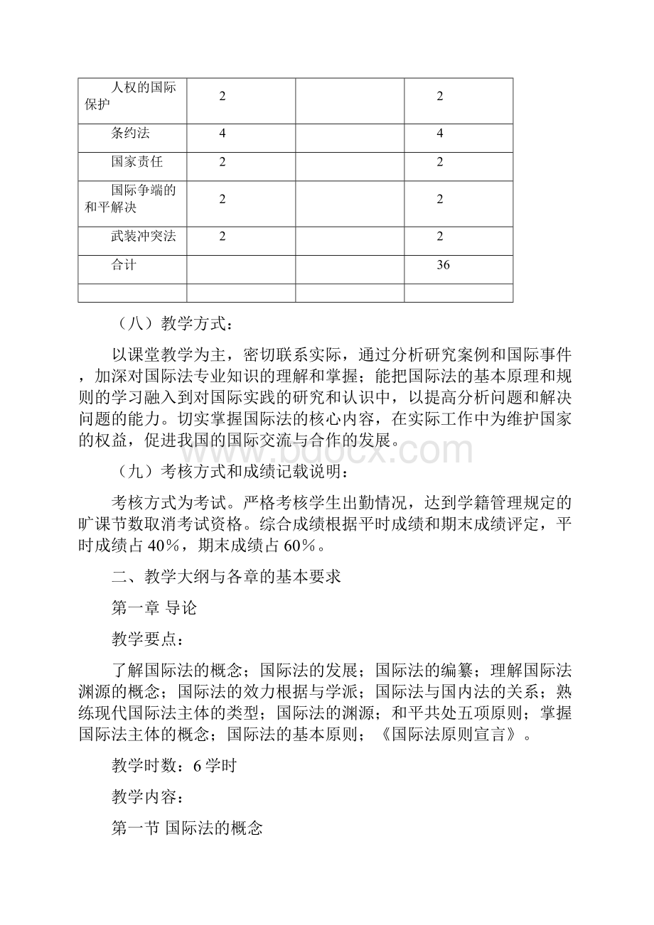 《国际公法》课程教学大纲.docx_第3页