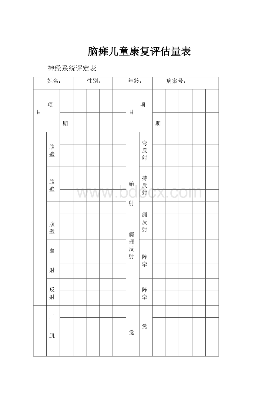 脑瘫儿童康复评估量表.docx_第1页