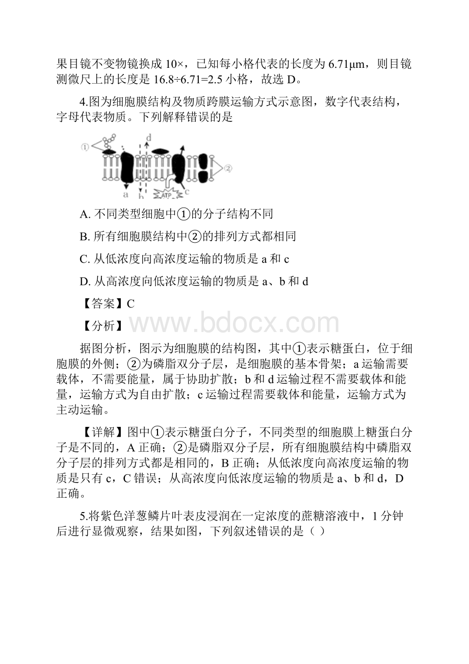 上海市虹口区届高三上学期期末教学质量监控生物试题含详解.docx_第3页