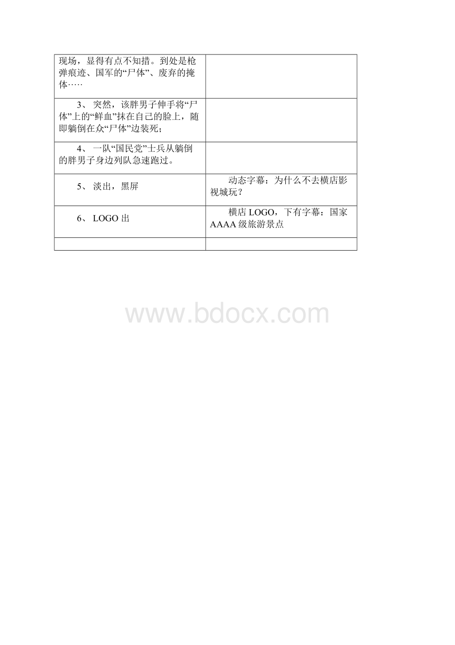 横店影视城CF15秒系列篇脚本文案.docx_第3页