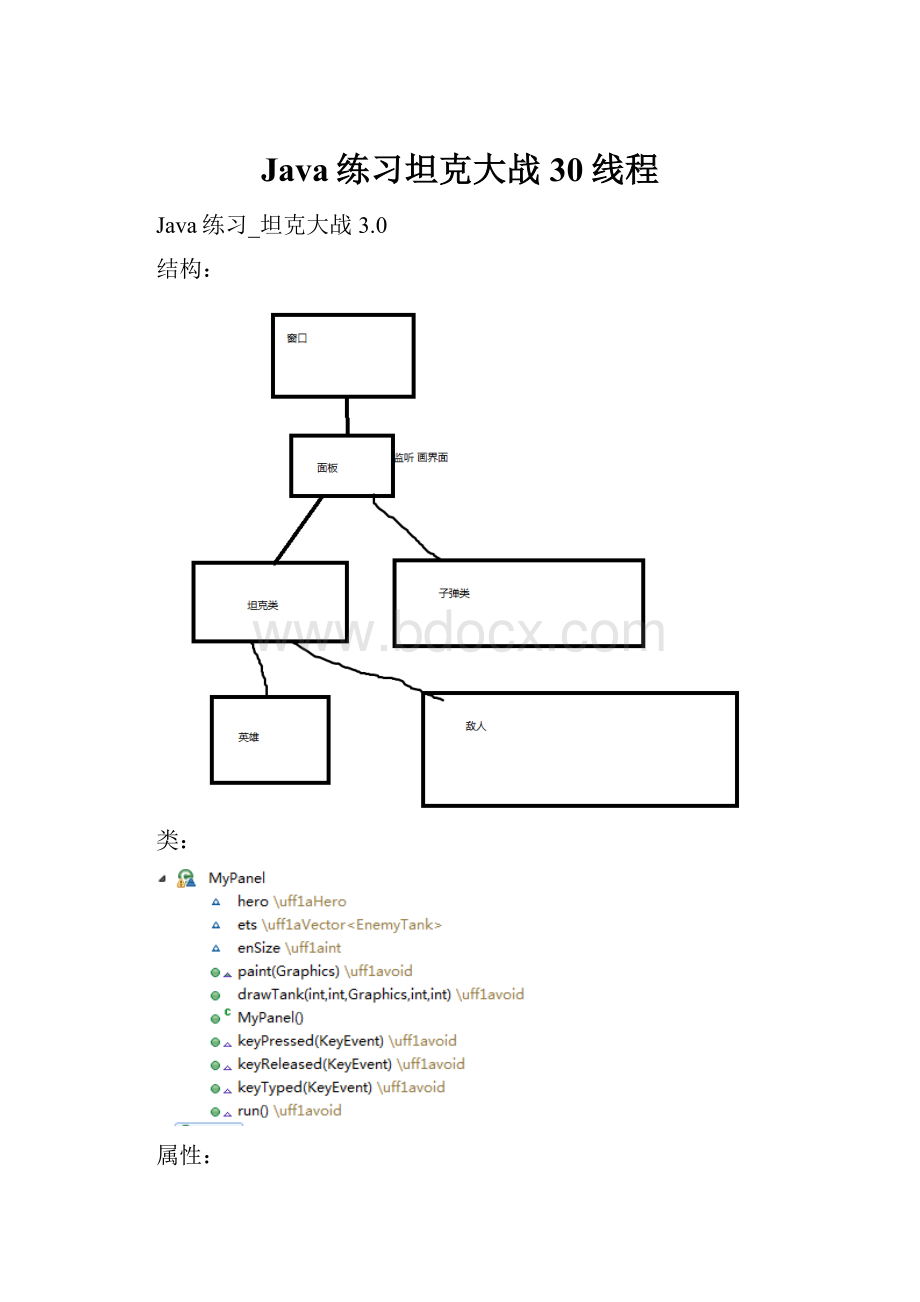 Java练习坦克大战30线程.docx