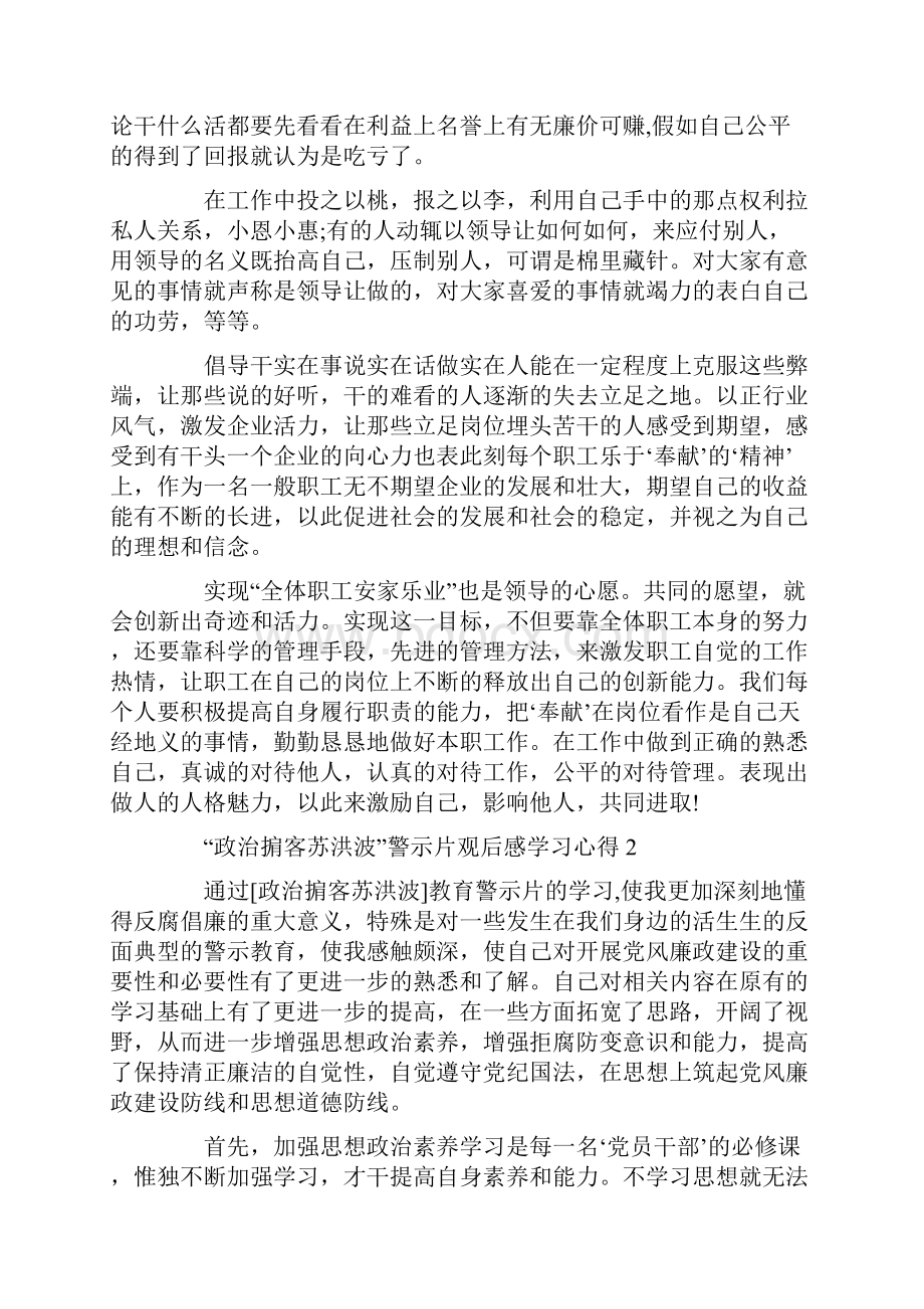 度政治掮客苏洪波警示片观后感学习心得最新5篇.docx_第2页