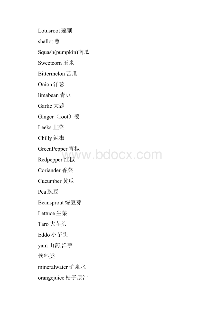 小学常用食物英语单词汇编.docx_第3页