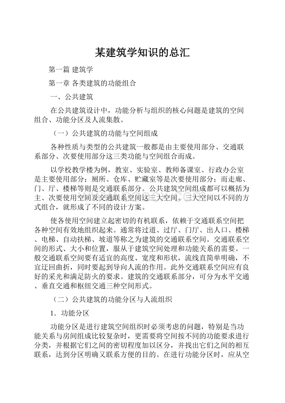 某建筑学知识的总汇.docx_第1页