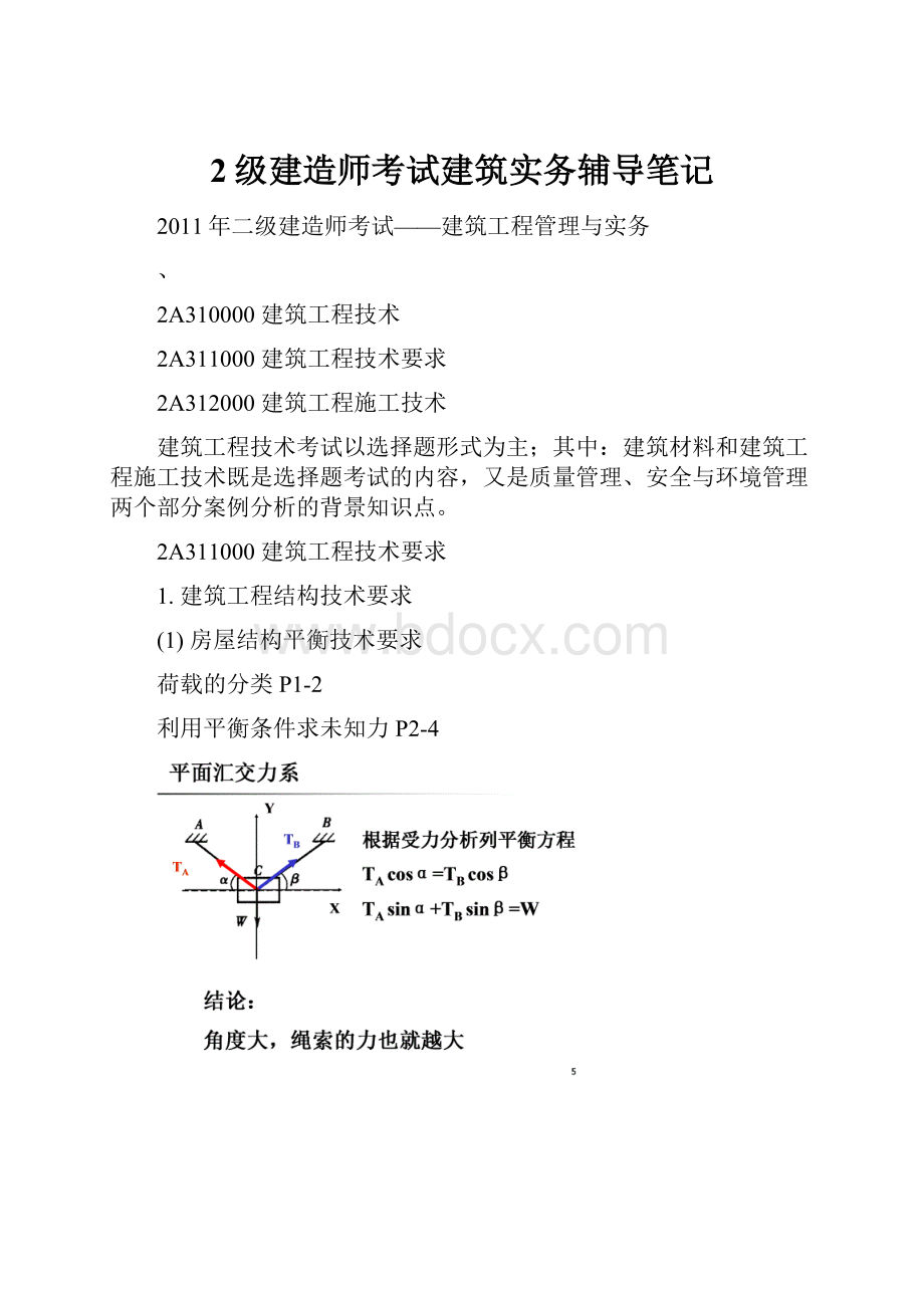 2级建造师考试建筑实务辅导笔记.docx_第1页