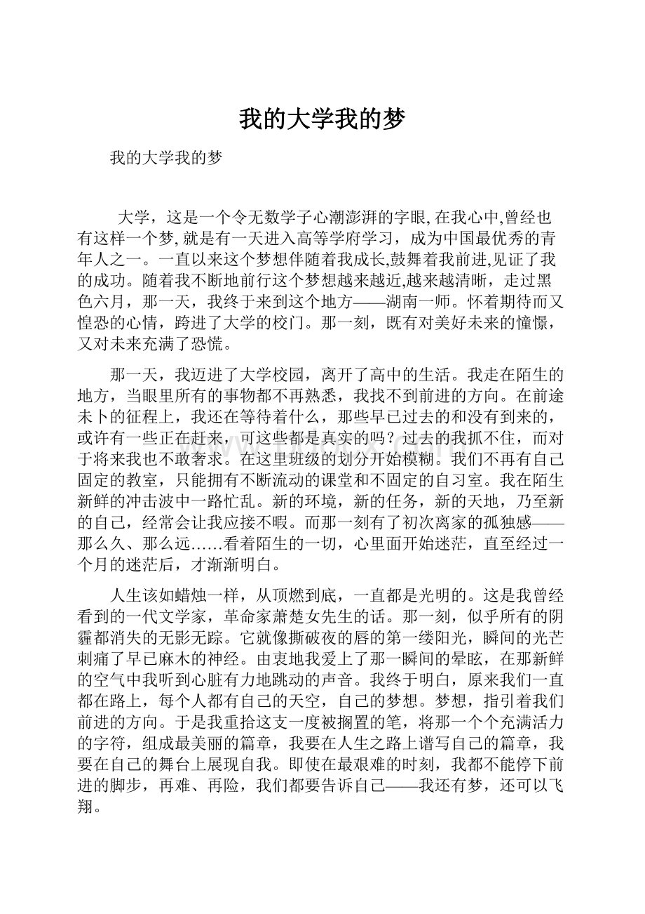 我的大学我的梦.docx