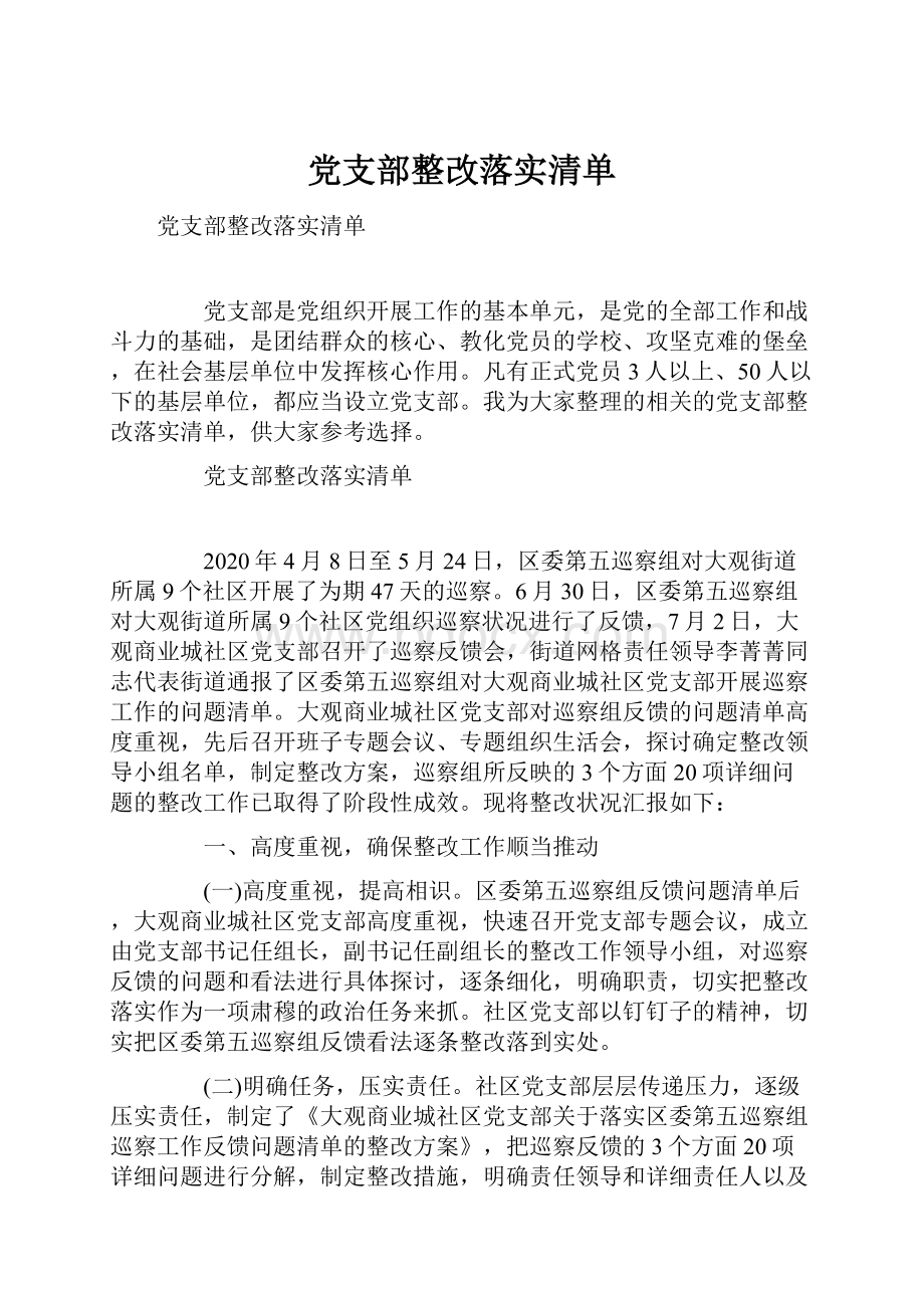 党支部整改落实清单.docx