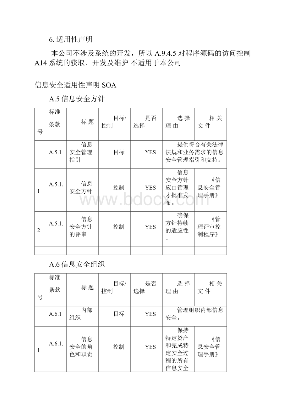 ISMSA02 信息安全适用性声明SOA.docx_第3页