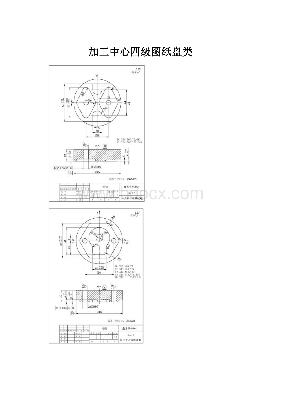 加工中心四级图纸盘类.docx_第1页