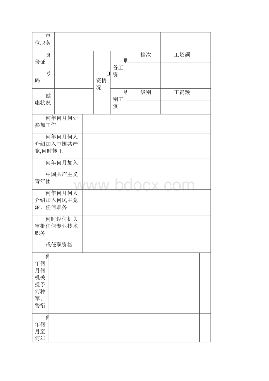 干部履历表标准版.docx_第2页