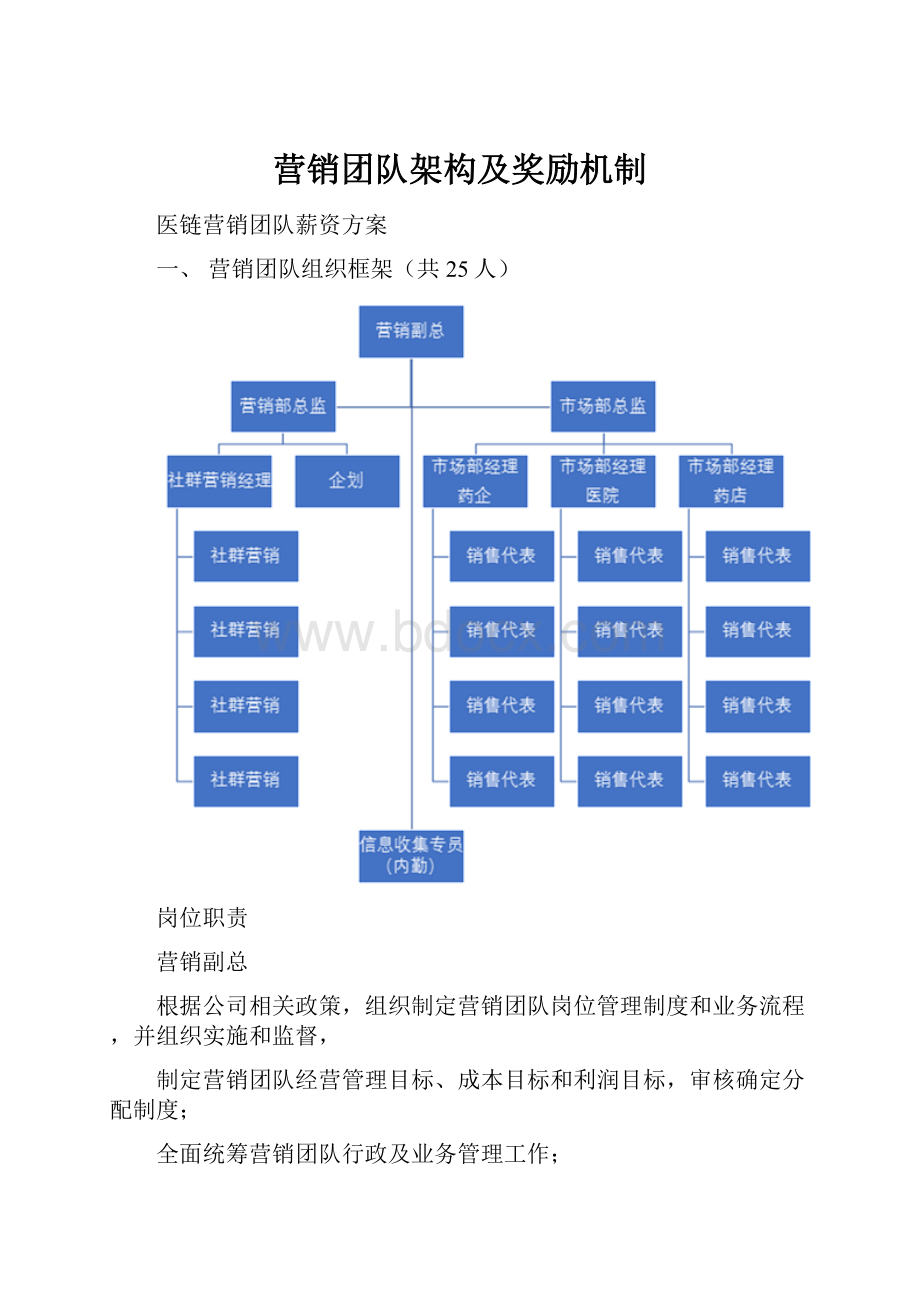 营销团队架构及奖励机制.docx_第1页