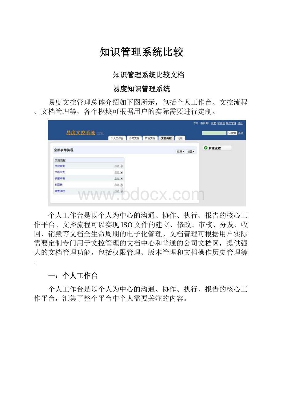 知识管理系统比较.docx_第1页