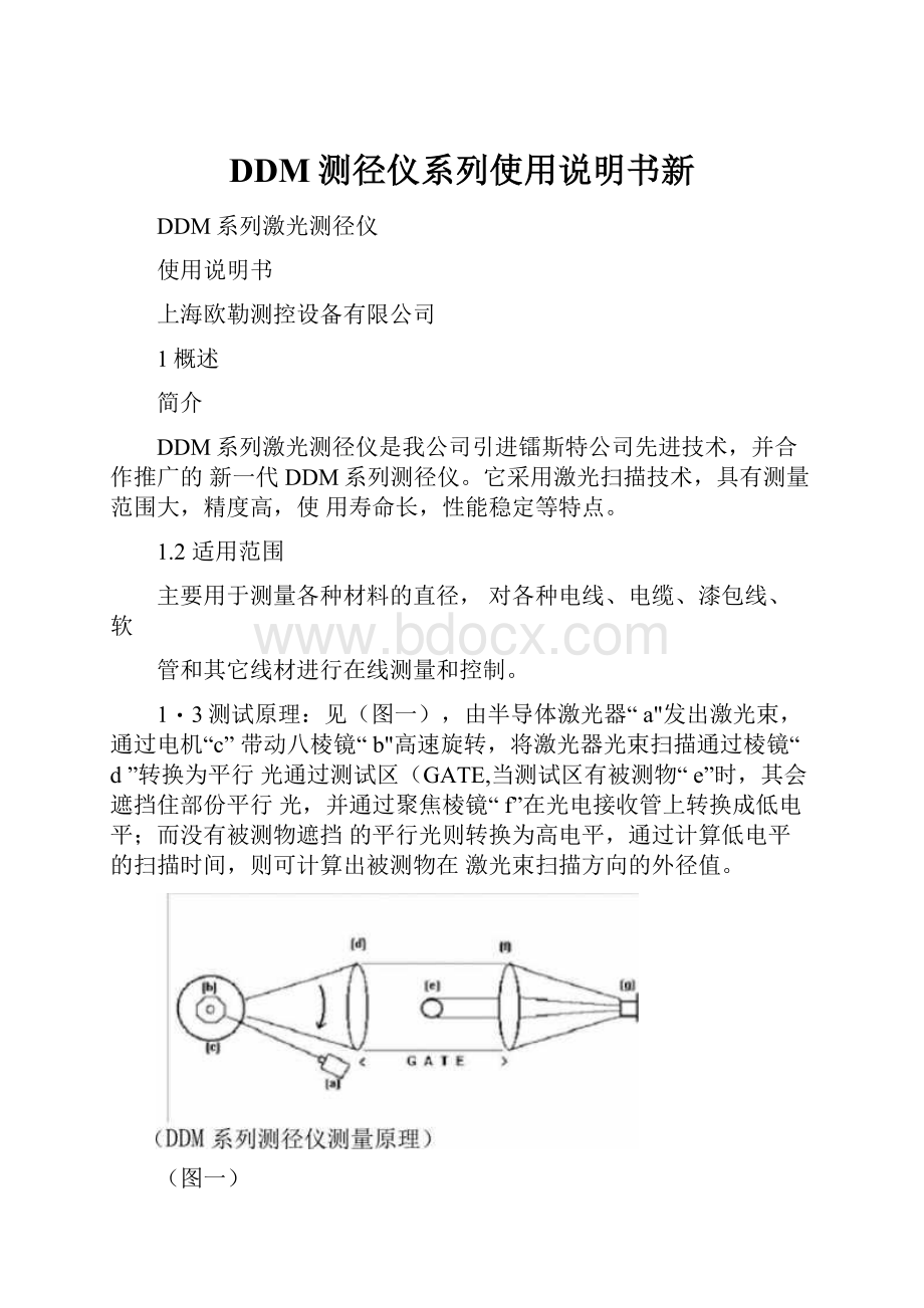 DDM测径仪系列使用说明书新.docx_第1页