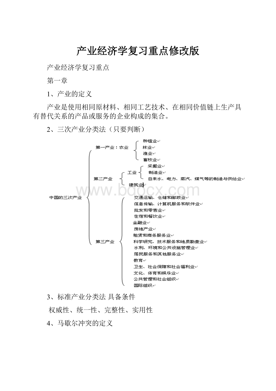 产业经济学复习重点修改版.docx