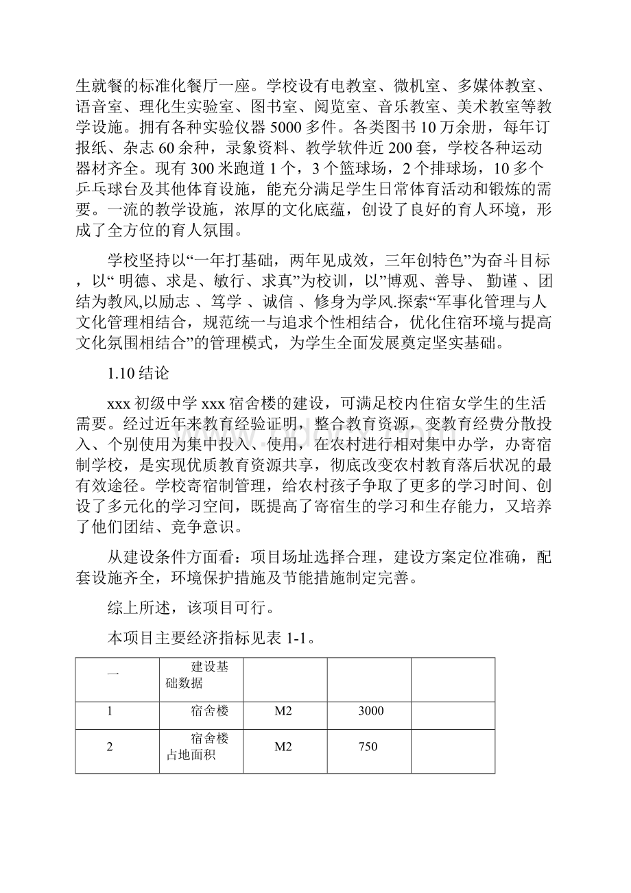 某初级中学学生宿舍楼项目可行性研究报告.docx_第2页