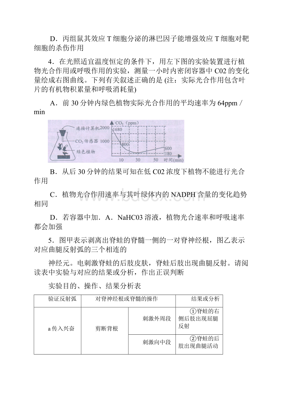 四川省绵阳市高中级第二次诊断性考试理综绵阳二诊.docx_第3页