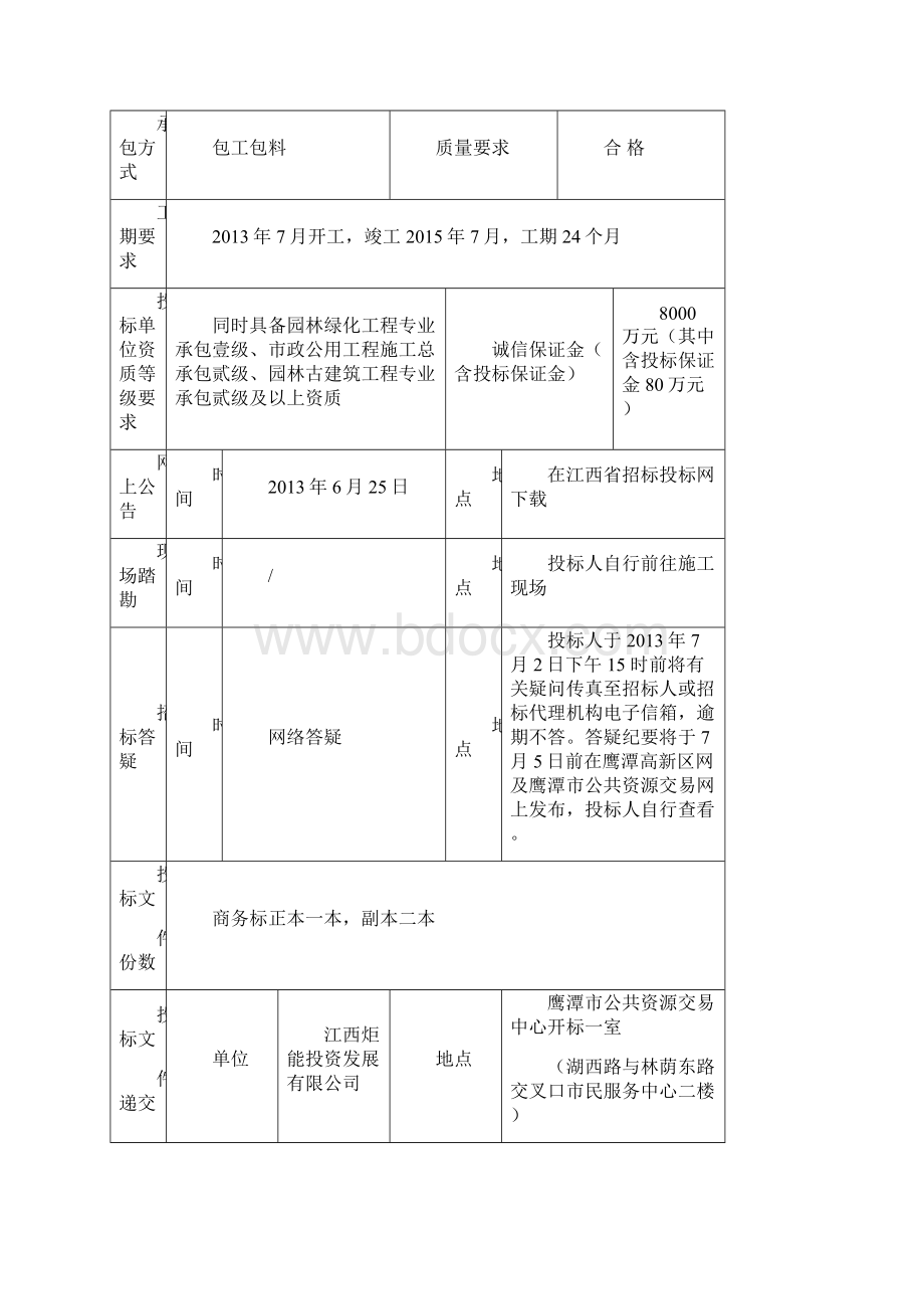 鹰潭市西湖湿地公园景观工程.docx_第2页