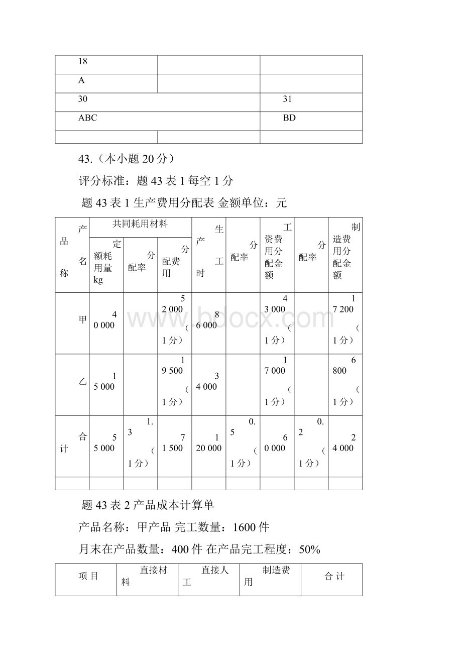 单招成本会计高考题汇总及答案三年.docx_第3页